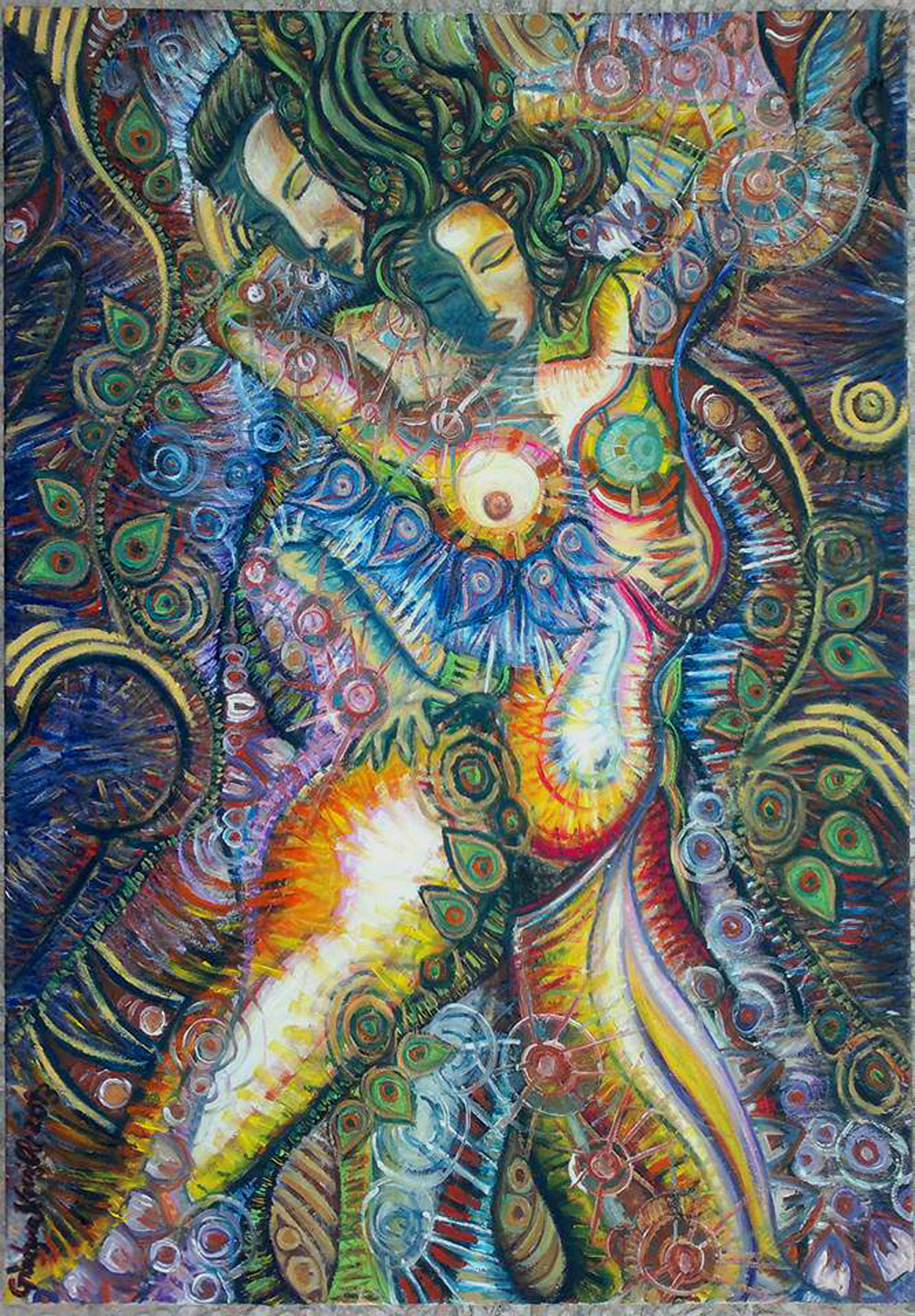 l'amore - tecnica mista su tela 2013