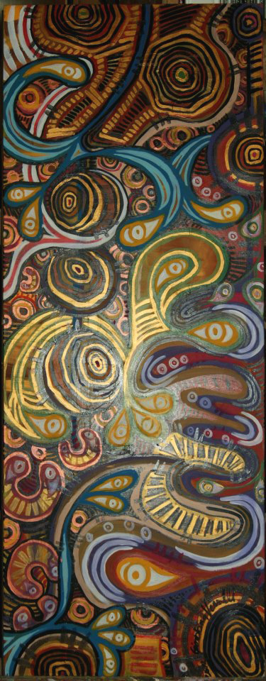 sogno - tecnica mista su legno 2012 58 x 123